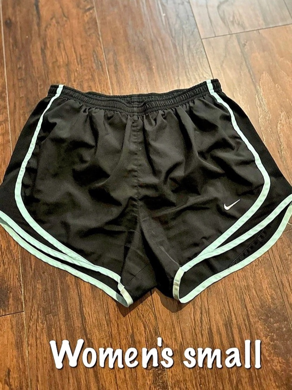 Nike Tempo Running Shorts Black & Green Size Small
